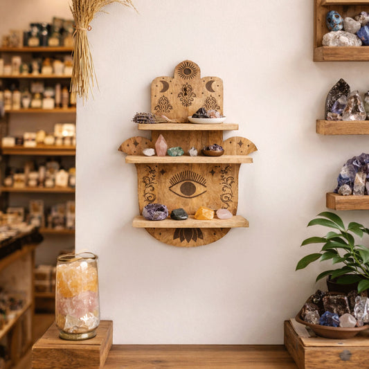 Hamsa Shaped Wall Shelf