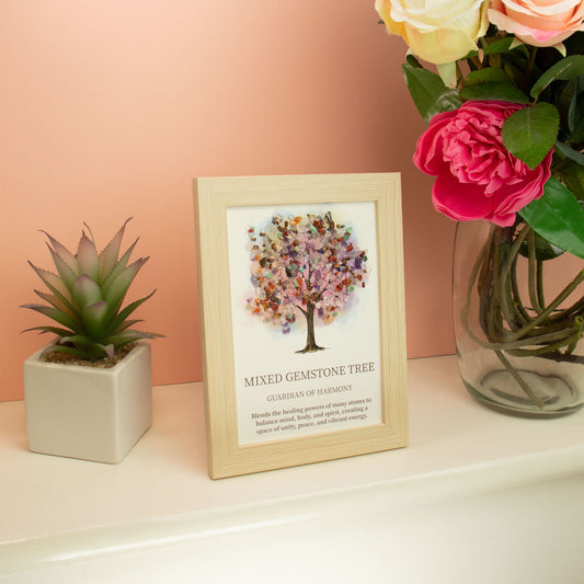 Gemstone Picture - Tree of Life - Multi  (20x14.7x1cm)