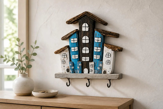 Coat hock, handmade and painted